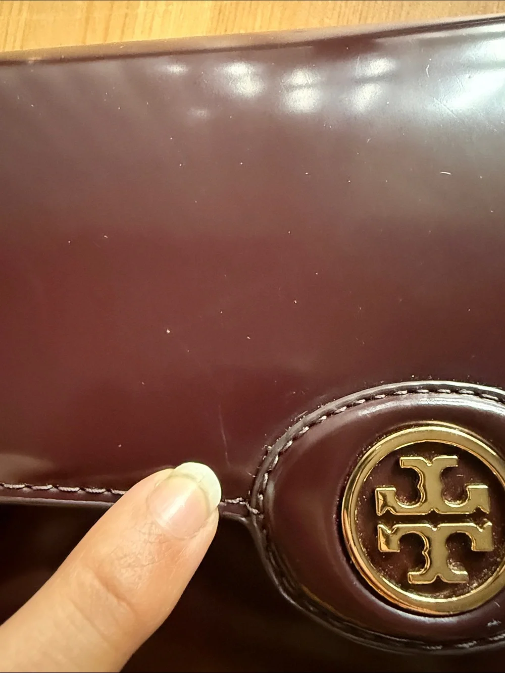 TORY BURCH Robinson Spazzolato Shoulder Bag, Tempranillo